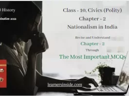 MCQs Class 10 History Chapter-2, Nationalism in India by Learners Inside.