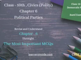 MCQs | Political Parties - Class 10 | Chapter-6 | Civics (Social Science)