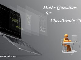 Maths Questions for ClassGrade 7th Practice CBSE, ICSE