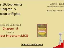 MCQs, Class 10 NCERT | Economics | Chapter - 5 | Consumer Rights