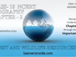 MCQs | Class 10 | Geography | Chapter-2, Forest and Wildlife Resources