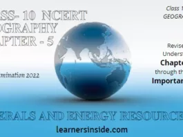 MCQs | Class 10 | Geography | Chapter-5, Minerals and Energy Resources