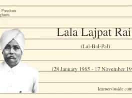 About Lala Lajpat Rai in Hindi - Birth, Struggle, Contribution, Death etc